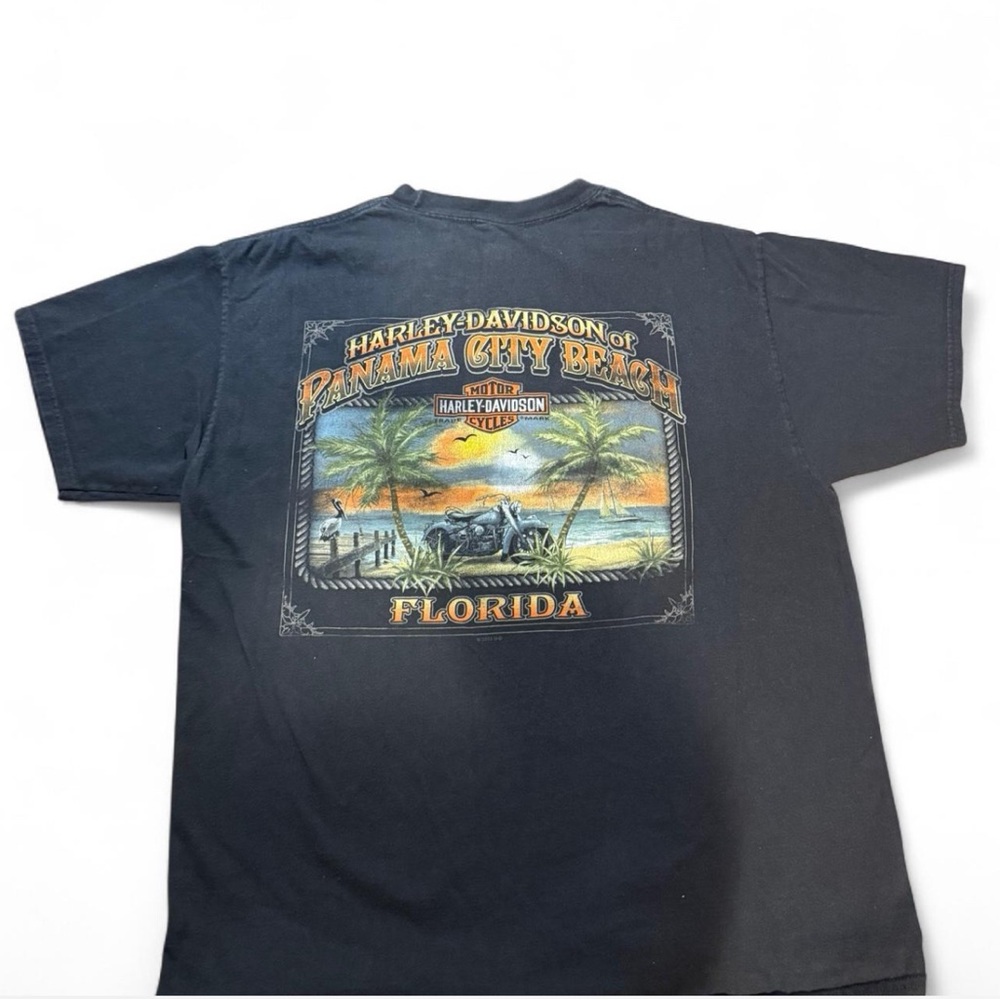 Harley-Davidson Panama City beach Florida-2 sided featuring front pocket logo